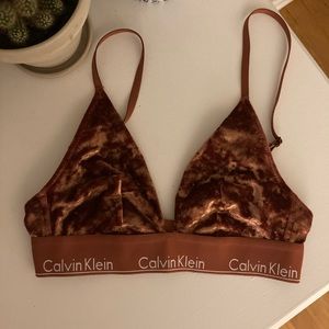 Calvin Klein Modern Cotton Velvet Triangle Bralette